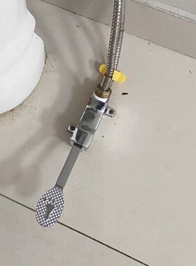 脚踏阀脚踩菜盆医院用工厂全套食品厂水龙头开关阀公共卫生间斜式