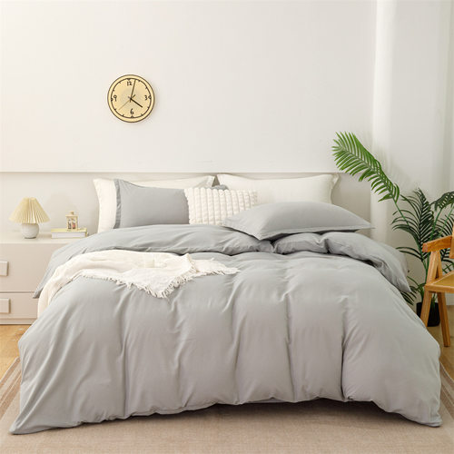 活性磨毛纯色纯棉四件套bed sheets fitted sheet cotton Bedding