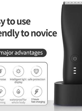 Body Pubic Hair Trimmer Clipper for Men Groin Hair Remover