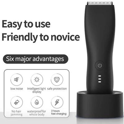 Body Pubic Hair Trimmer Clipper for Men Groin Hair Remover