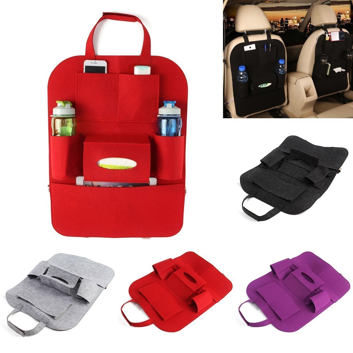 Car Seat Organizer Blankets Multi Pocket Insulation Automobi