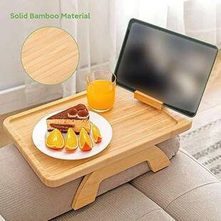 Sofa Tray Table Sofa Armrest Clip-On Tray Wooden Sofa Tray P