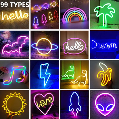 99 Styles LED Neon Light Banana Hello Wall Art Sign 霓虹灯