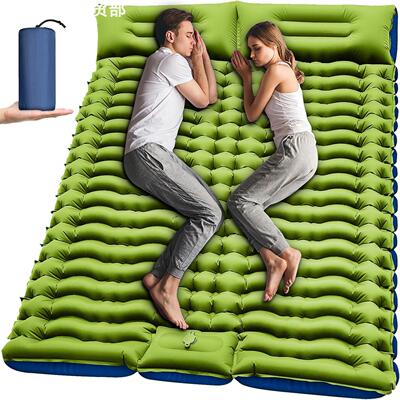 Camping inflatable mattress with thickened cushion