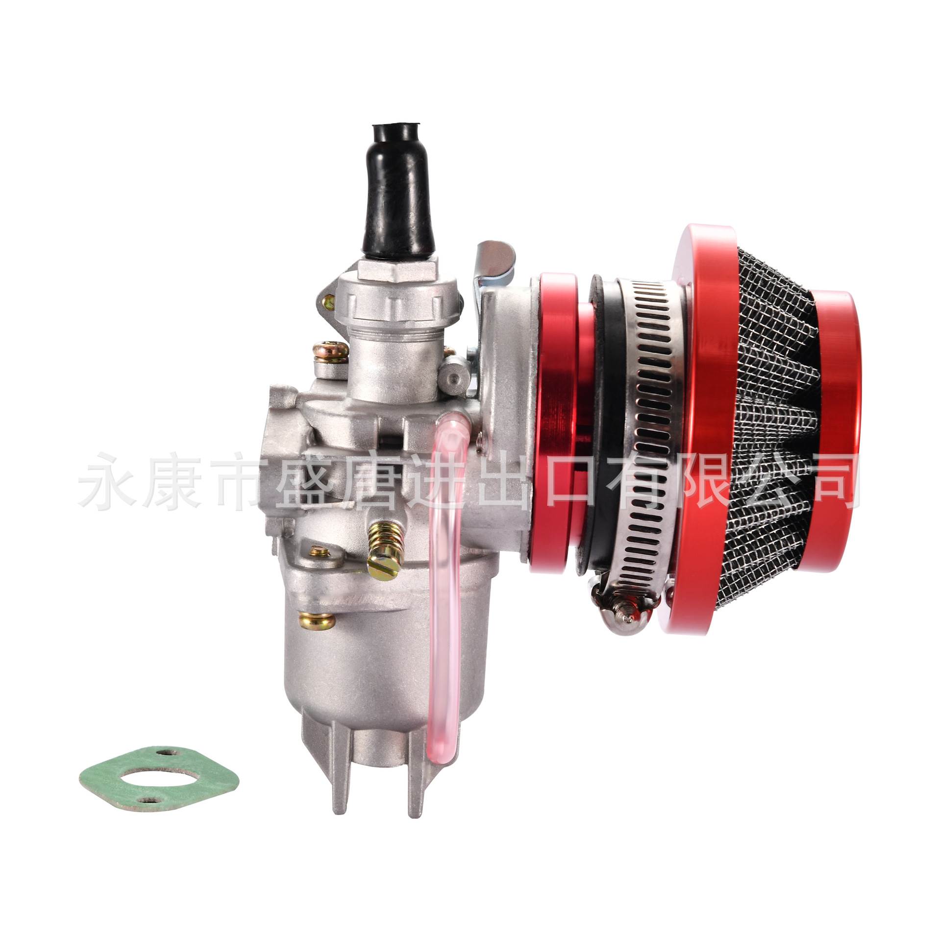 44mm红色空滤器化油器适配43cc-49cV 四轮越野车割草机滑板车