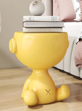 创意小平头茶几客厅家用小茶几沙发边几阳台小茶桌床头柜装饰摆件