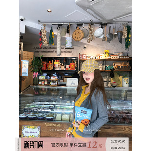 REAL 显瘦开衫 琥珀云烟 修身 打底上衣 撞色假两件针织衫 CHANGING