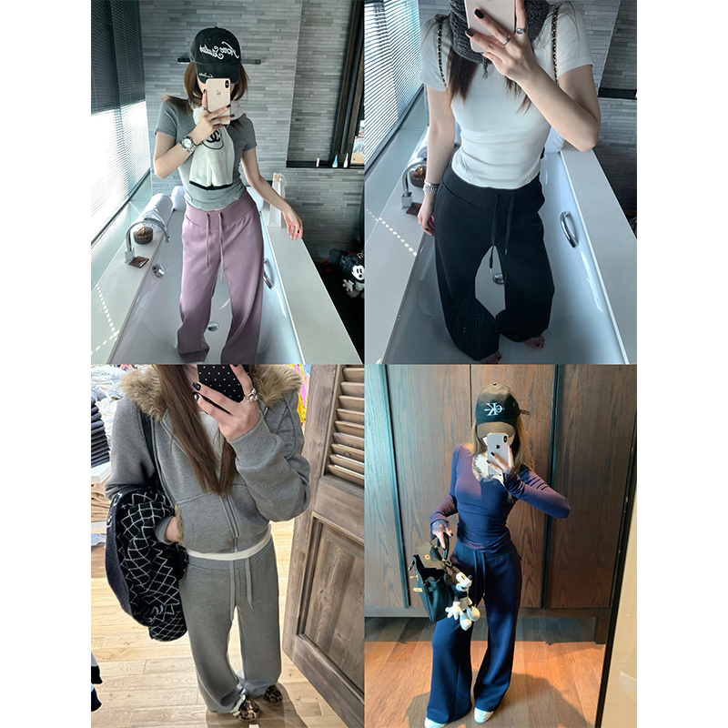 CHANGING REAL 汉普顿假日 四色卫裤套装上衣外套宽松裤子两件套