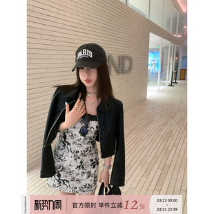 黑色短皮衣复古时髦帅气休闲百搭外套女 纽约时报 CHANGING REAL