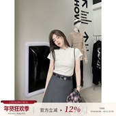 REAL 柏林日志 花灰T恤女休闲简约经典 CHANGING 百搭短袖 夏