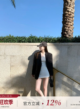 CHANGING REAL 左岸杜罗岛 黑色西装高级感气质百搭休闲西服女