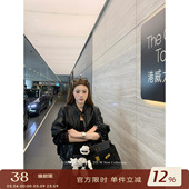 高级感短款 夜幕流星 立领黑色皮衣女夹克pu皮外套 REAL CHANGING