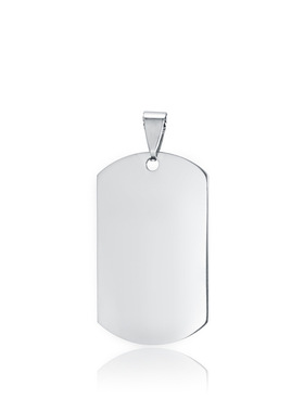 吊牌激光雕刻狗牌空白材料项链钛钢吊坠不锈钢金银黑军牌欧美