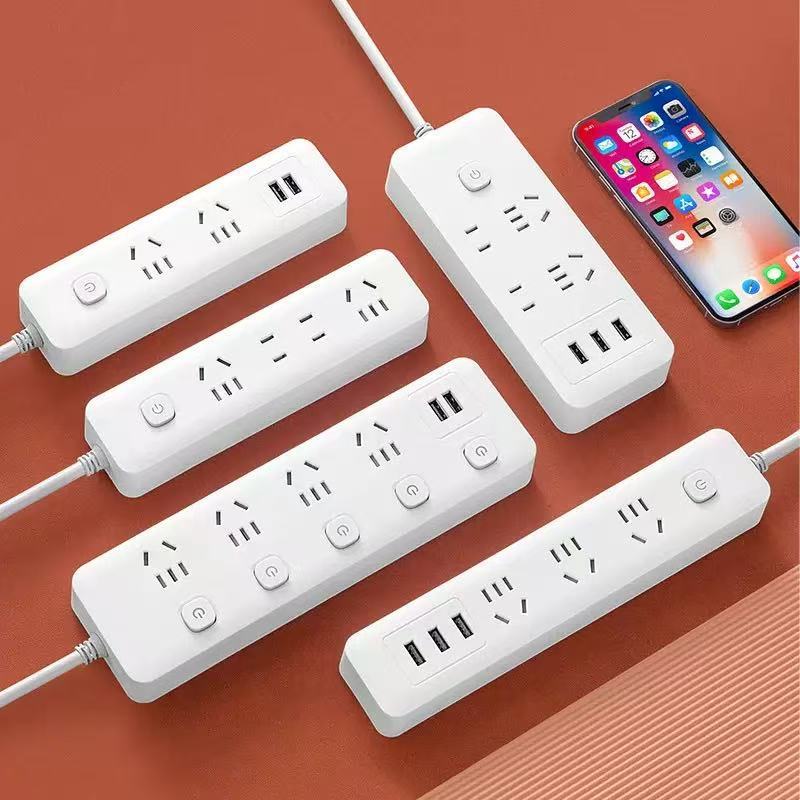 网红插座多功能排插usb插线板多孔分控接线板超市插排绕线