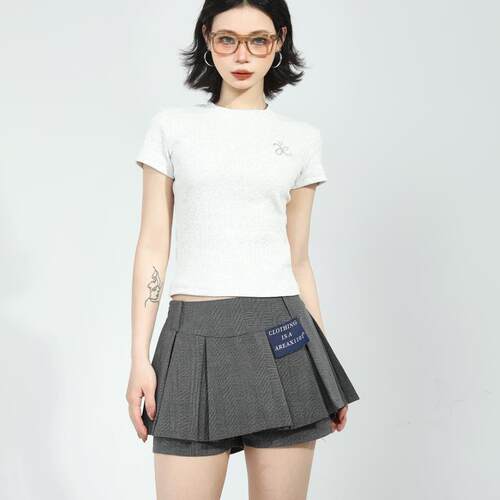 AREAX1101 通勤法式中腰复古短裙半身裙女显瘦显腿长a字裙裤