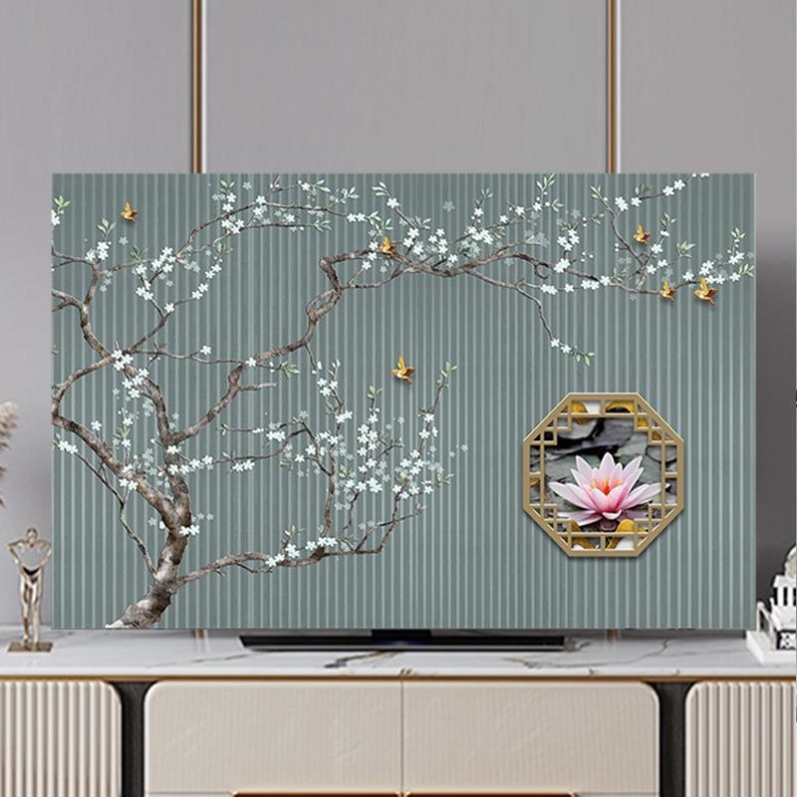 新款电视防尘罩电视机罩防尘布艺家纺保护罩套挂式曲屏台式