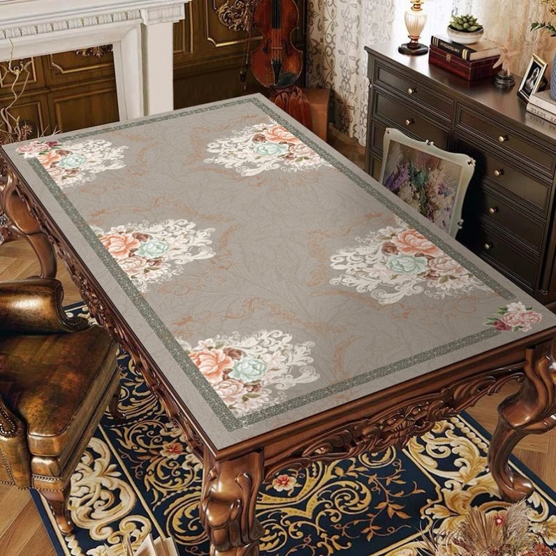 欧式皮革桌布长方形茶几垫防水免洗餐桌垫美式复古高级感餐桌桌垫