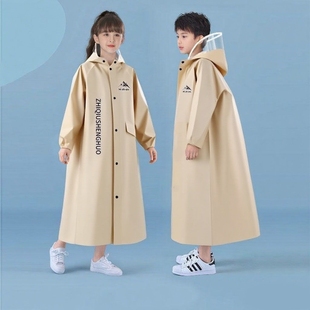 儿童雨衣带书包位长款 全身防暴雨男女童中小学生上学专用骑行雨披