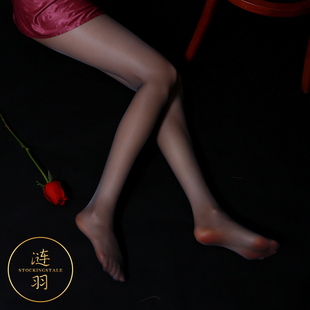 涟羽 冰羽 OD超薄丝袜丝滑带脚型一线裆脚尖全透明连裤袜美脚美腿