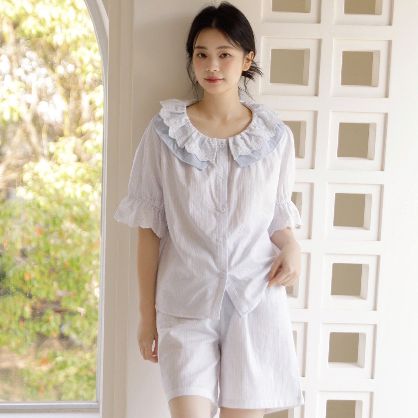 全棉女款短袖短裤睡衣女2026新款夏季薄款女孩a类纯棉家居服套装