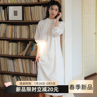 宫廷长袖睡裙女款纯棉少女绝美公主风睡衣纯棉布料100全棉可外穿