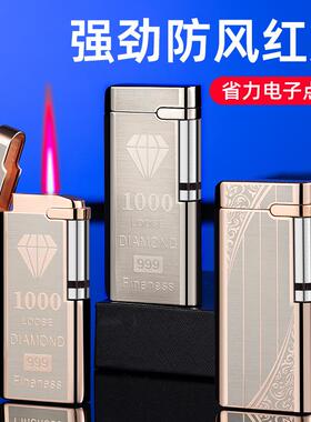 CL2105侧滑窄版红火创意个性电池点火防风电子感应充气打火机