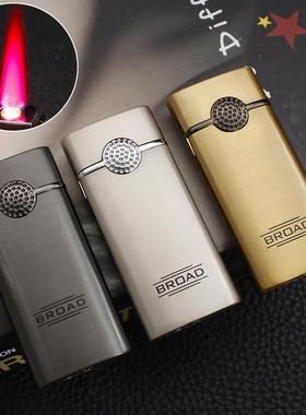 BD203创意防风红色火焰打火机金属个性充气火机烟具外贸