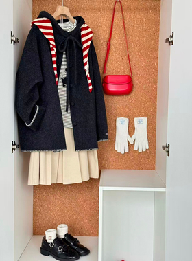 【100%绵羊毛】新款韩系简约百搭宽松气质日常高级感羊毛大衣FS05