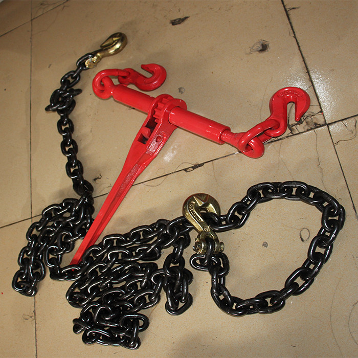 g80级棘轮拉紧器大板车货车捆绑链条大件运输捆车铁链收紧捆绑器