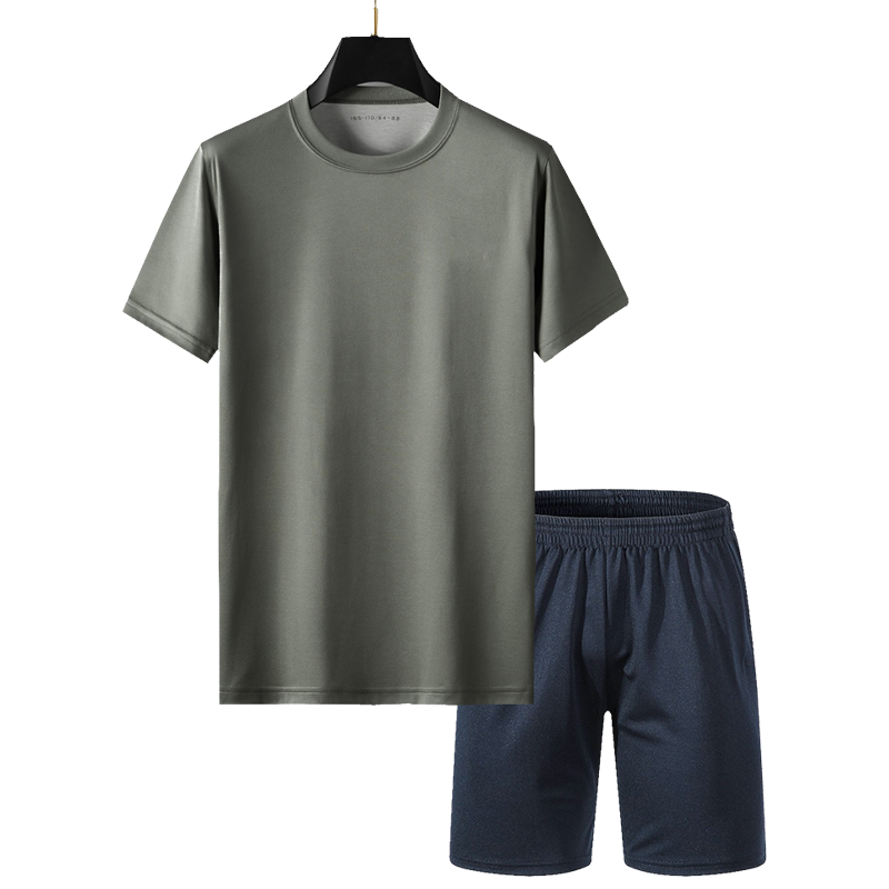 正品原厂体能训练服短袖套装夏男速干透气体能服短袖圆领T恤短裤