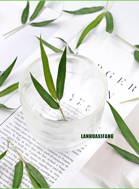 竹叶天然干花树叶植物标本酒吧鸡尾酒特调中式茶点摆盘装饰道具