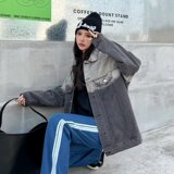 MC204-P68渐变色牛仔外套男女新款春季宽松韩版美式复古港风夹克，女装短外套，星座1611A