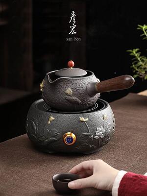煮茶壶古法煮茶器网红陶瓷煮茶炉家用罐罐茶全自动电陶炉古代套装