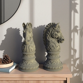 骏马图腾香薰蜡烛硅胶模具水泥石膏DIY十二生肖动物桌面摆件模具