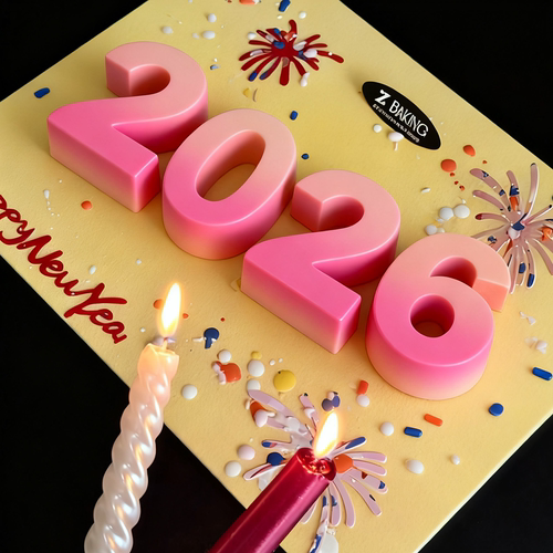 新年2026数字慕斯硅胶模具法式甜品DIY翻糖巧克力蛋糕硅胶模具