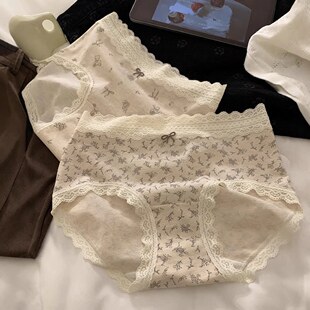 三角裤 加长裆夏季 女生舒适纯棉裤 莫奈花园房轻甜盐系10A抑菌内裤