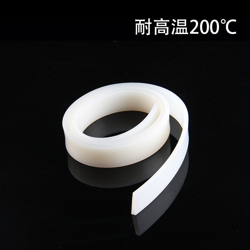整卷硅胶方条耐高温密封条橡胶防滑B扁条实心白P色胶条10公斤加工