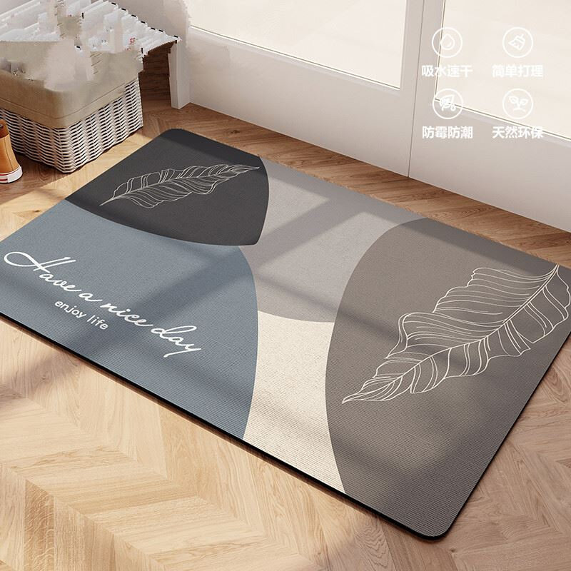 洼澡泥吸水垫硅胶浴室软垫防水门口踩脚地垫防滑浴室易清洗室内