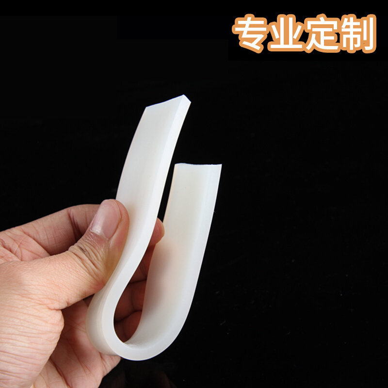 整卷硅胶方条耐高温密封条橡胶防滑扁条实心白P色胶条10公斤加工