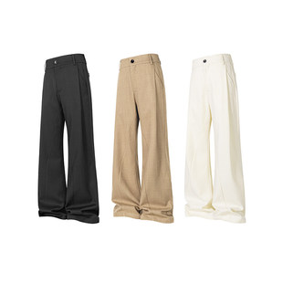 NICE LOOSE潮流新品青少年个性时尚大码男生新款美式微喇拼接西裤