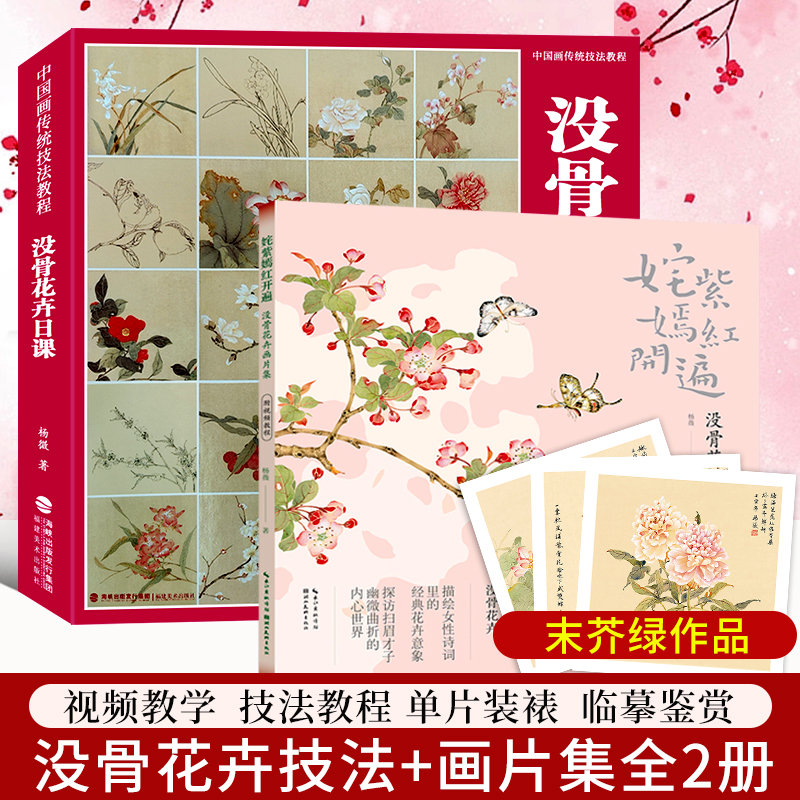 没骨花卉技法教程画片作品集