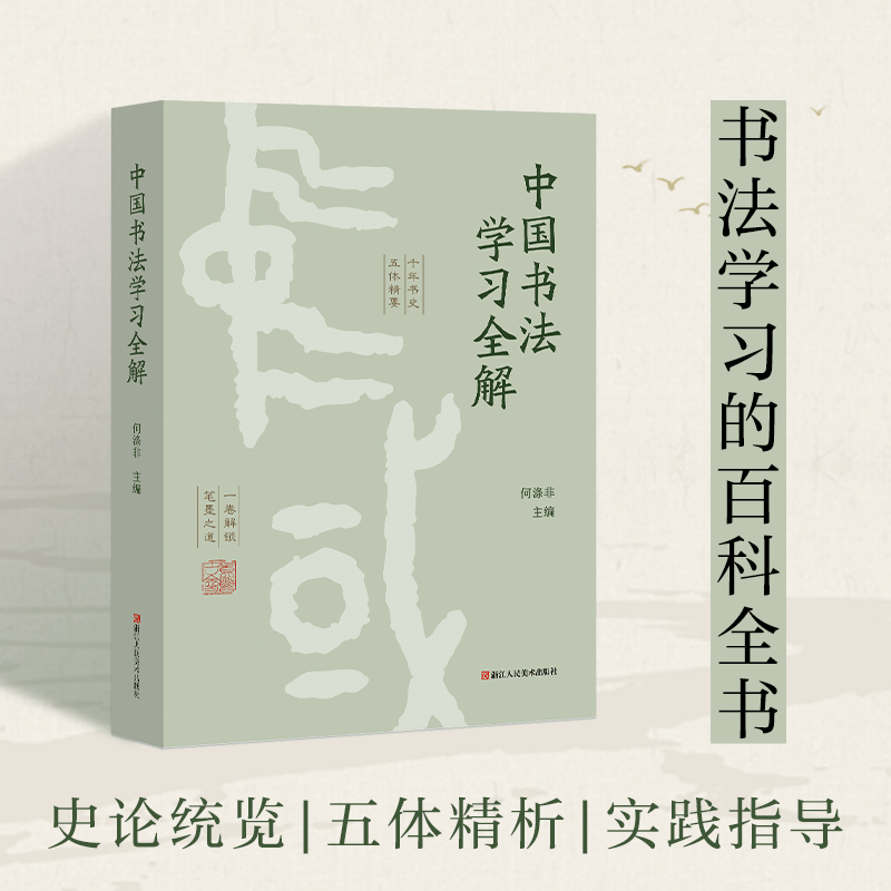 中国书法学习全解 零基础入门书法教程书历代书法史论篆隶楷行草五体技法详解书法爱好者自学工具书传统书法艺术鉴赏理论知识书籍