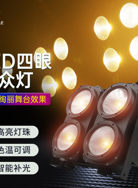 酒吧LED两眼爆闪观众灯cob四眼面光灯舞台婚庆补光照明迪厅频闪灯