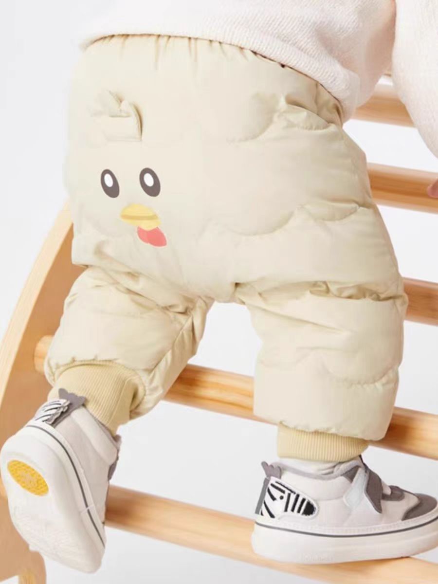 婴儿羽绒裤宝宝裤子男童长裤2023新款女童大PP裤新生儿休闲运动裤