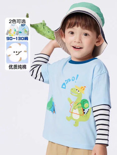 小童宝宝圆领打底衫 新款 潮 T恤儿童2024春装 品牌折扣男童女童长袖