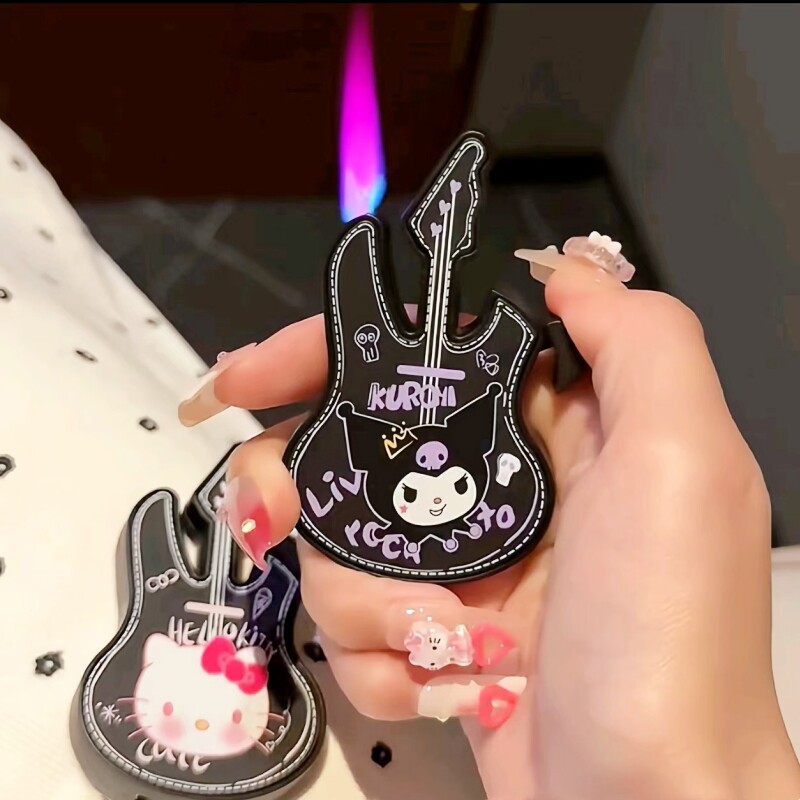卡通三丽鸥创意小吉他防风打火机