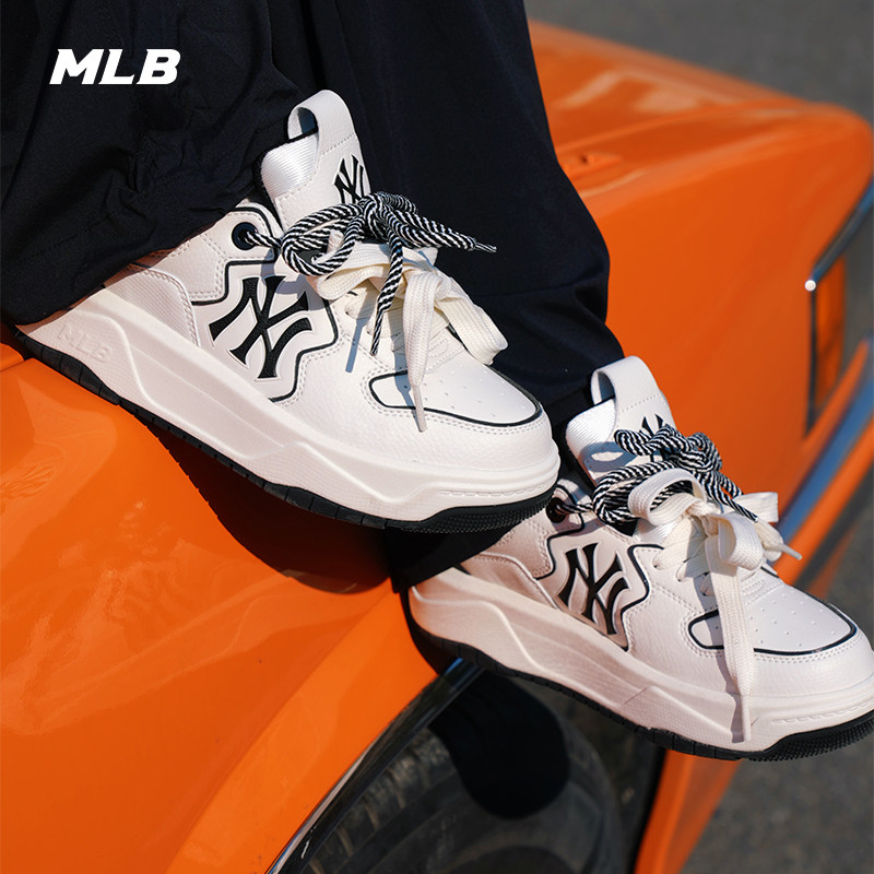 MLB官方 男女同款时尚撞色厚底复古百搭学长鞋26春季新款SXM09,运动鞋new,板鞋,淘宝优惠券,粉丝福利购,淘宝优惠卷