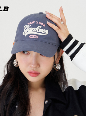 MLB官方 男女同款学院风撞色刺绣防晒百搭软顶棒球帽CPVL2