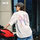 MLB官方 TSB09 男女情侣潮流涂鸦大logo运动舒适休闲T恤25夏季 新款