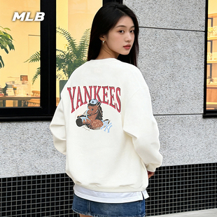 MLB官方男女同款新年系列生肖马印花卫衣休闲百搭26春季新款MTQ01